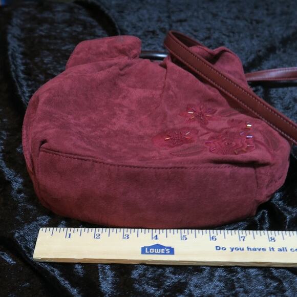 Forever Fossil Vintage Purse Key Wooden Boho beaded floral embroidery Crossbody - Picture 15 of 15